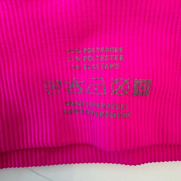 Monreal London Bralette Stretch Cut-Out Back Crop Top Fuchsia Pink | Size M/L - Picture 10 of 10